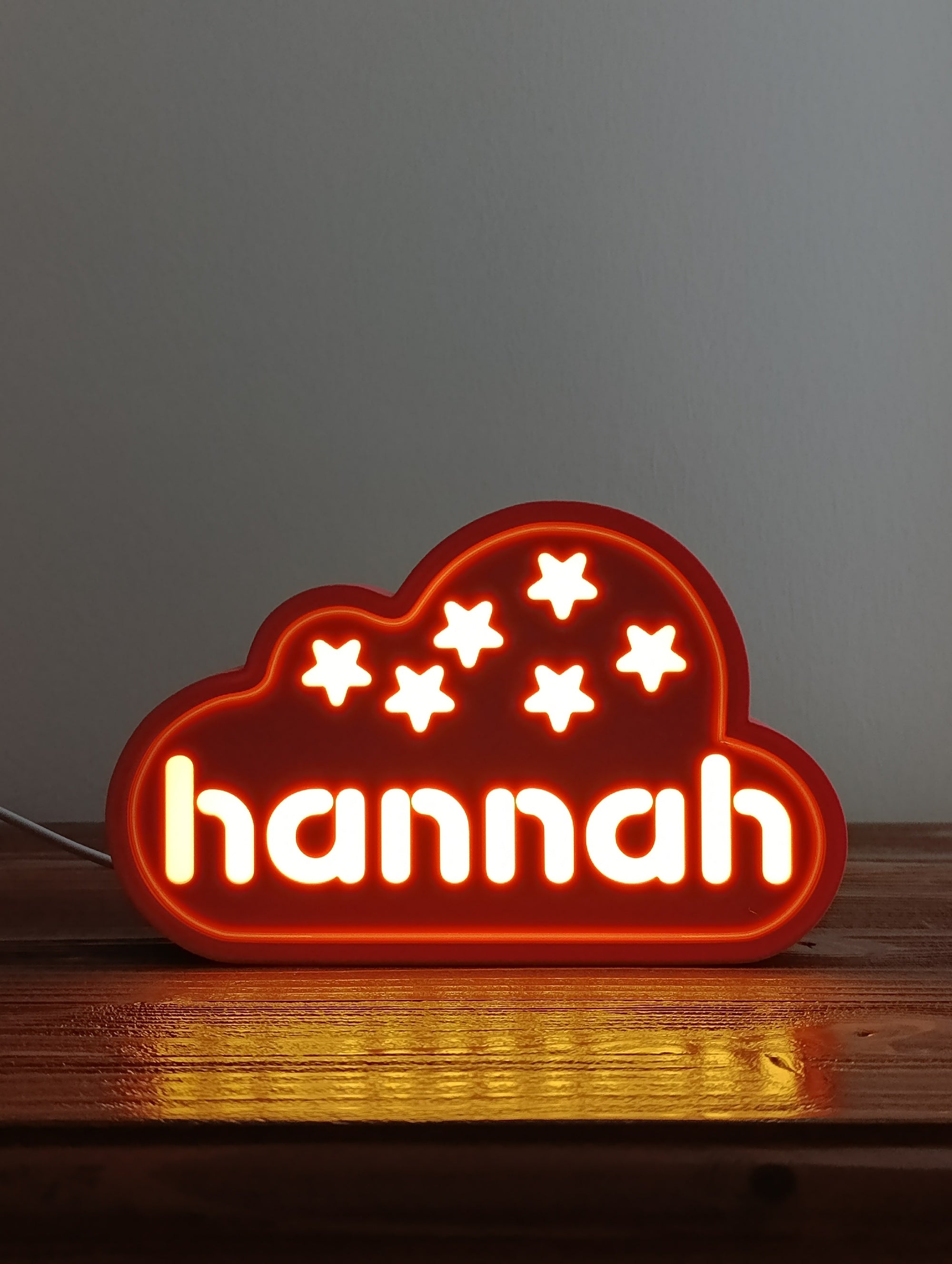 Personalized Cloud Night Light — Custom Name LED Lamp for Kids