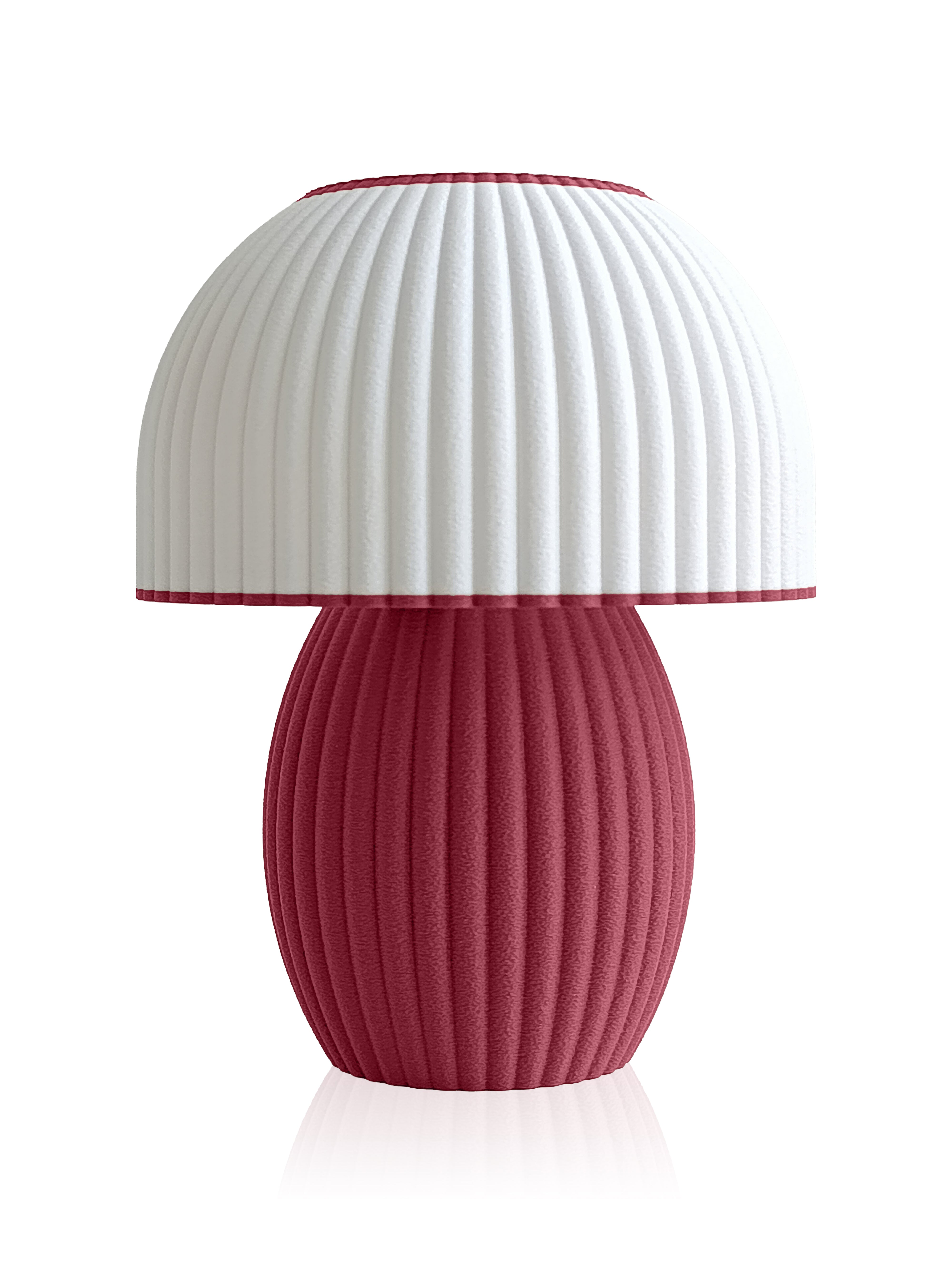 Yatak odası komodini üzerinde dikey çizgili dokulu Orbela Line abajur