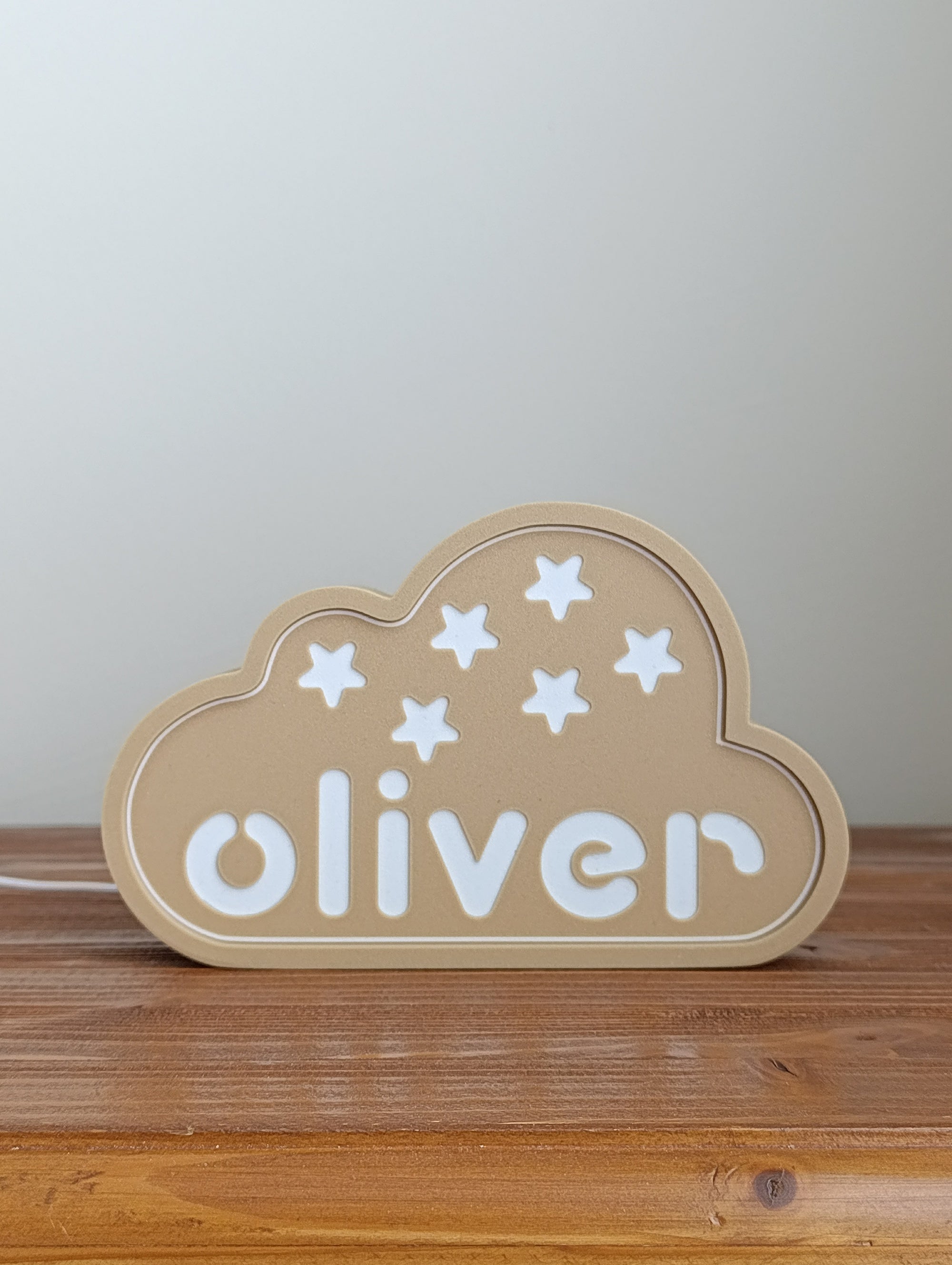 Personalized Cloud Night Light — Custom Name LED Lamp for Kids