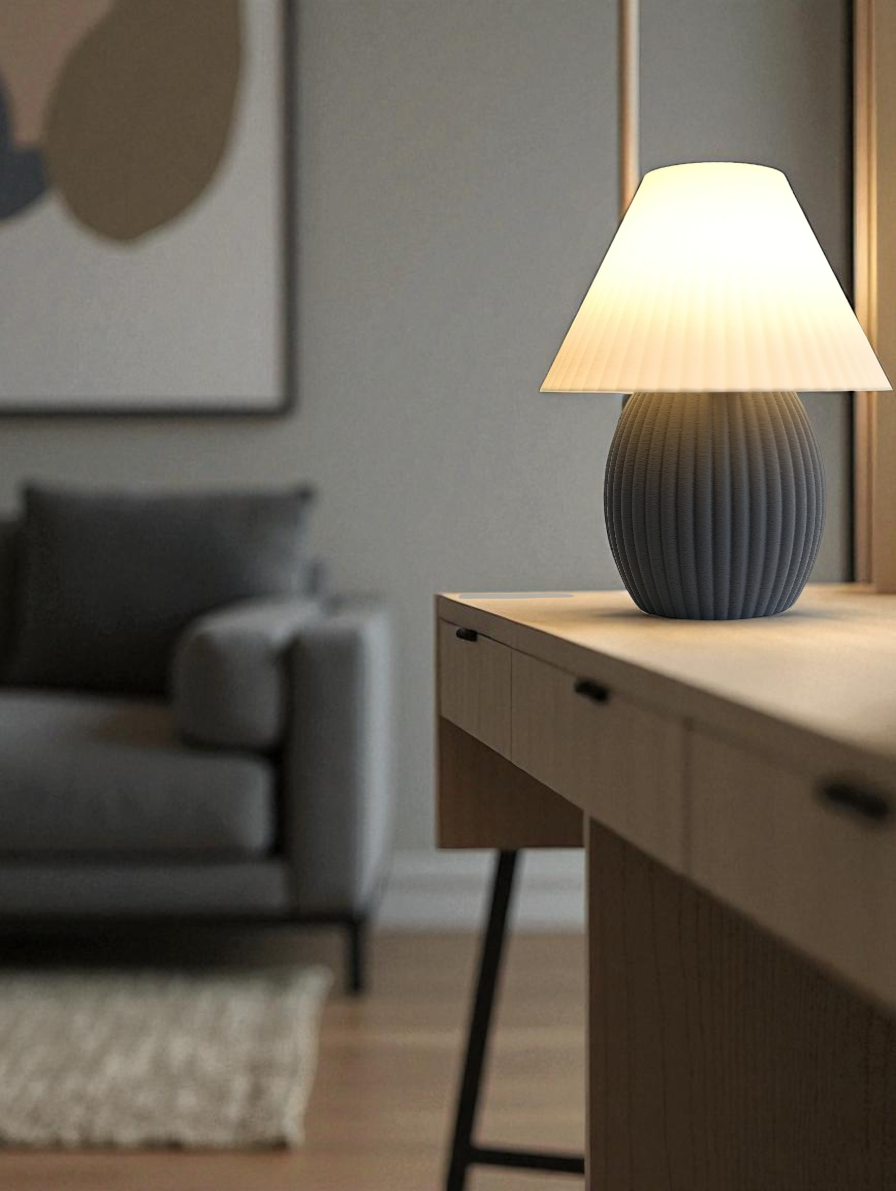 Modern salon dekorasyonu için konik abajur Friloon