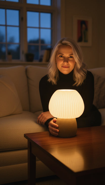 Minimalist dekorasyon için Lumora masa üstü abajur